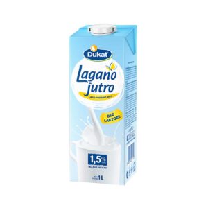 Mlijeko trajno Lagano jutro bez laktoze, 1,5% m.m. 1L, Dukat