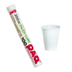 Čaše plastične Enjoy bijele 0,2L 100kom