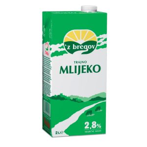 Mlijeko trajno 'z bregov 2,8% m.m. 2L, Vindija