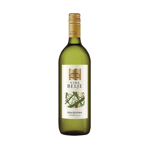 Vino kvalitetno bijelo Graševina 1L, Belje plus