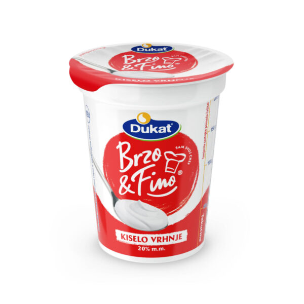 Brzo&Fino kiselo vrhnje 20% m.m. 200g, Dukat