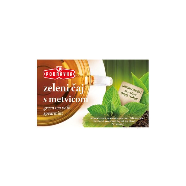 Čaj zeleni s metvicom 40g, Podravka