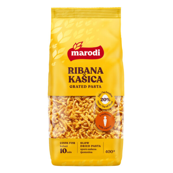 Tjestenina ribana kašica s jajima i mrkv. 400g, Marodi