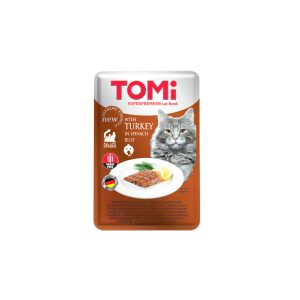 Tomi Vrećica za mačke Grain Free, Puretina/Špinat 100g
