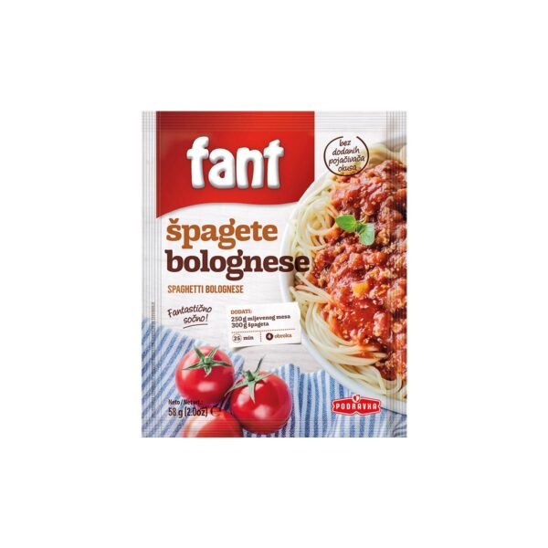 Fant spagete Bolognese 58g, Podravka