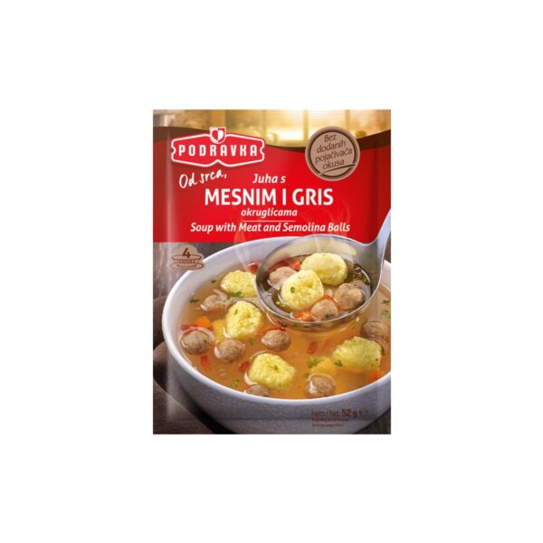 Juha s mesnim i gris okruglicama 52g, Podravka
