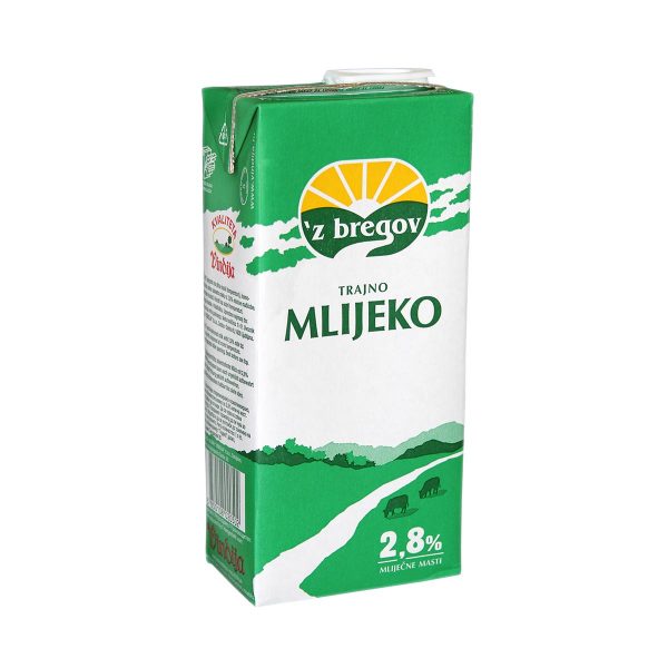 Mlijeko trajno 'z bregov 2,8% m.m. 1L, Vindija