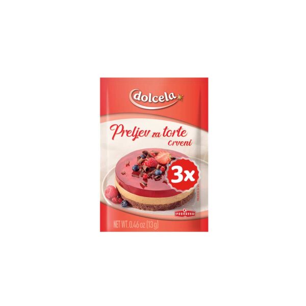 Preljev za torte crveni 13g, 3 pak., Podravka