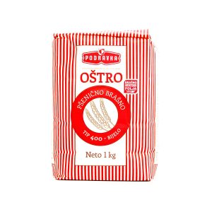 Pšenično bijelo brašno oštro T-400 1kg, Podravka
