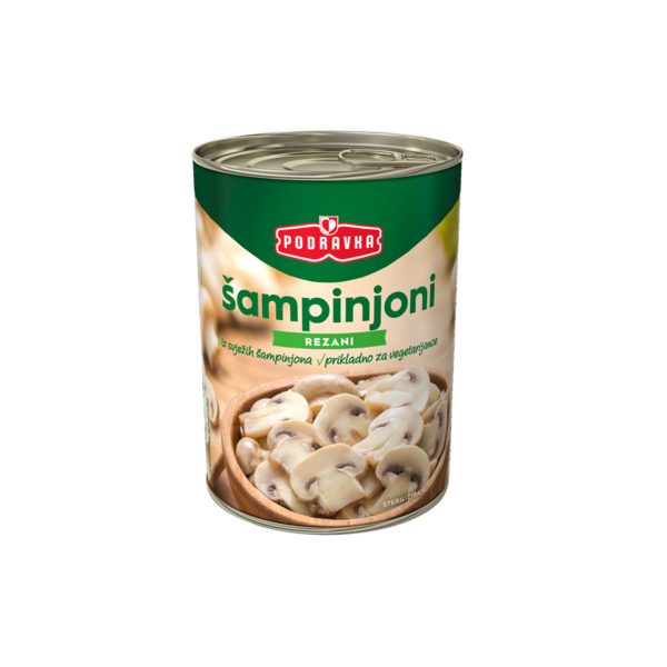 Šampinjoni rezani 400g, Podravka