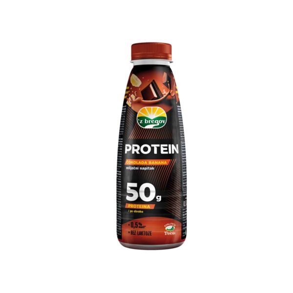 'z bregov Protein mliječni napitak čokolada i banana 0,5L, Vindija