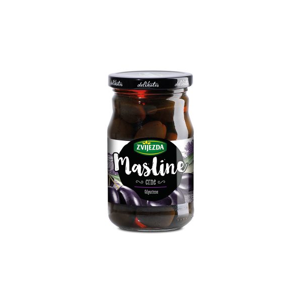 Crne odgorčene stolne masline 350g, Zvijezda