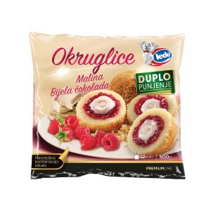 Okruglice malina, bijela čokolada 500g, Ledo