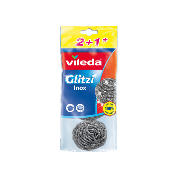 Vileda žica čelična inox 2kom + 1GRATIS