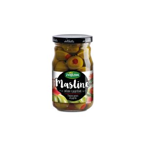 Zelene stolne masline punjene paprikom 350g, Zvijezda