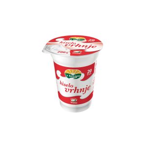 Kiselo vrhnje ‘z bregov 20% m.m. 200g, Vindija