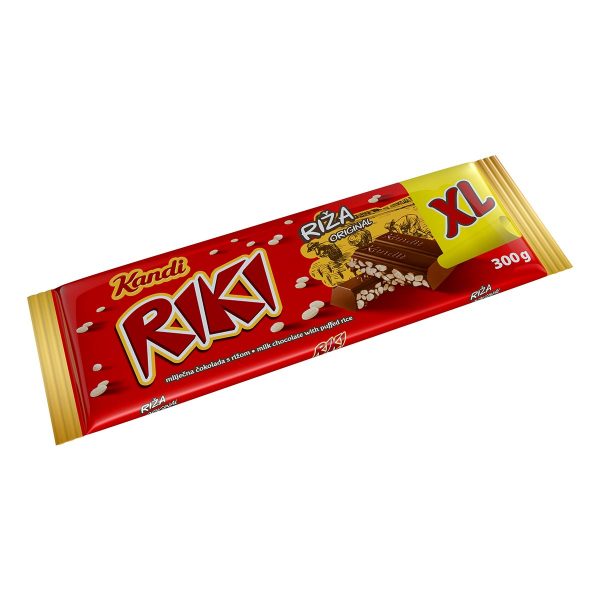 Čokolada Riki riža original XL 300g, Kandit