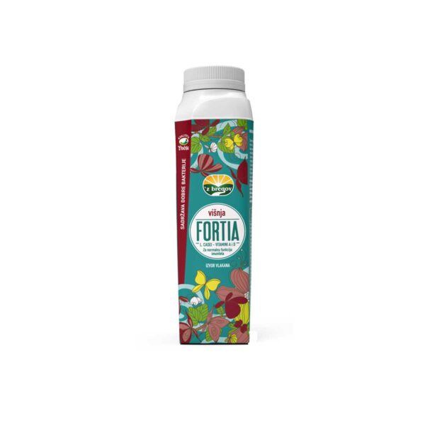'z bregov Fortia tekući jogurt višnja 330g, Vindija