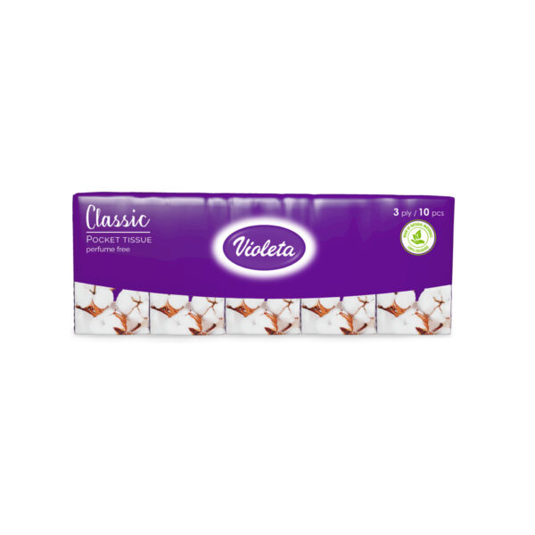Papirnate maramice Classic 10/1, Violeta
