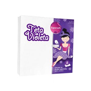 Teta Violeta Supersoft salvete bijele 25/1, Violeta