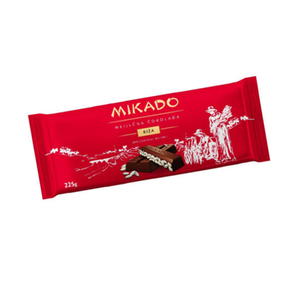 Mikado mliječna čokolada s rižom 225g, Zvečevo
