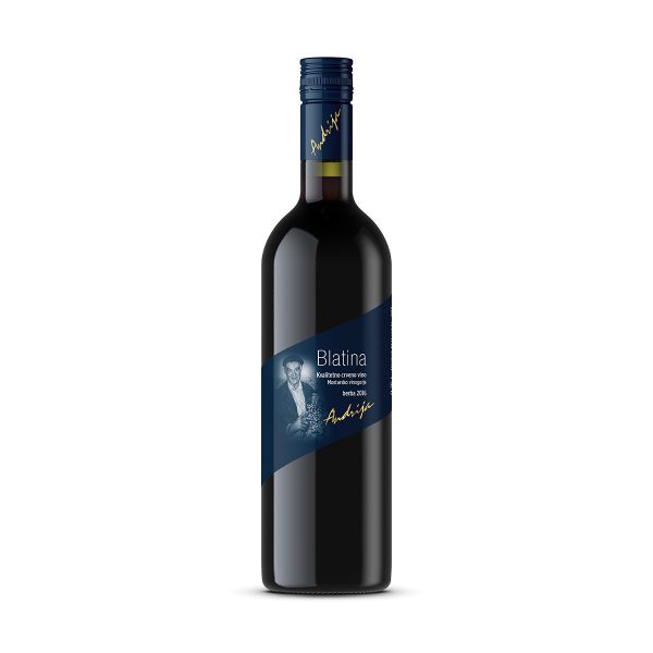 Vino kvalitetno crveno Blatina 1L, Podrumi Andrija