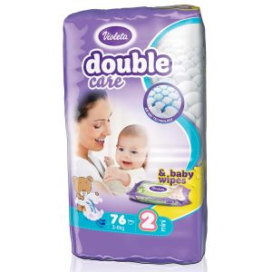 Violeta Double Care Air Dry Pelene, vel.2(Mini) 3-6kg 76/1