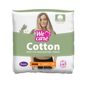 We Care Cotton sensitive hig. ulošci super+ 10/1, Violeta