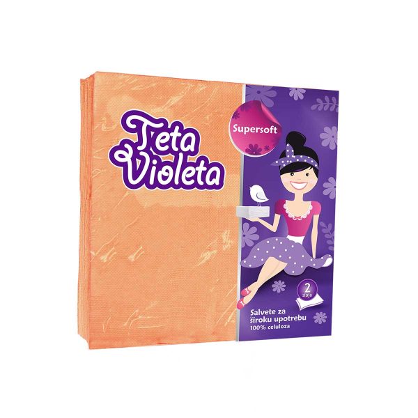 Teta Violeta Supersoft salvete narančaste 25/1, Violeta
