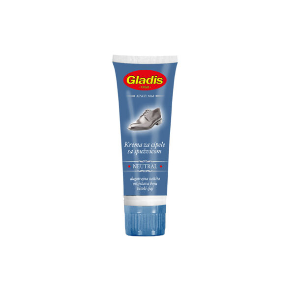 Gladis Krema za cipele sa spužvicom-neutral 75mL
