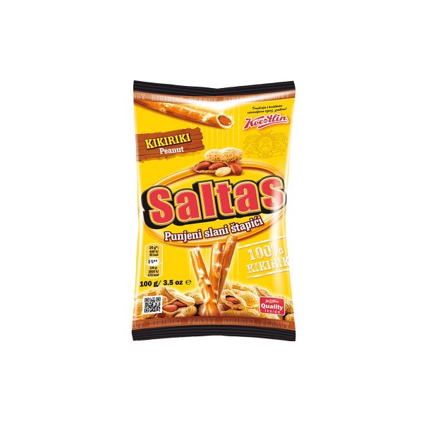 Saltas punjeni štapići s kikirikijem100g, Koestlin