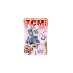 Tomi vrećica za mačke teletina/puretina 100g
