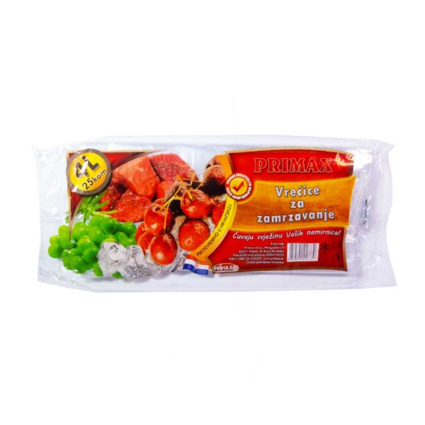 Vrećice za zamrzavanje 4L 25kom, Primax