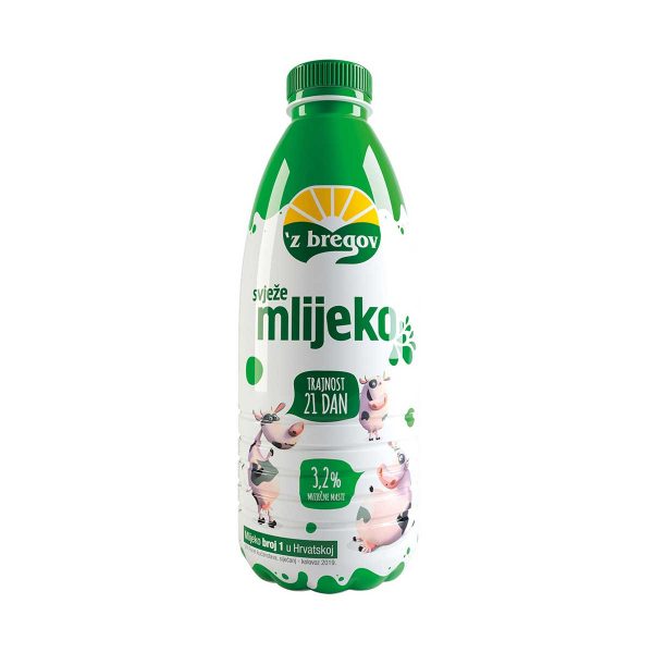 Mlijeko svježe 'z bregov 3,2% m.m. 21dan 1L, Vindija