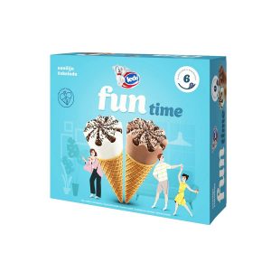 Sladoled Fun Time van. i čok. kornet 6x110 mL, Ledo