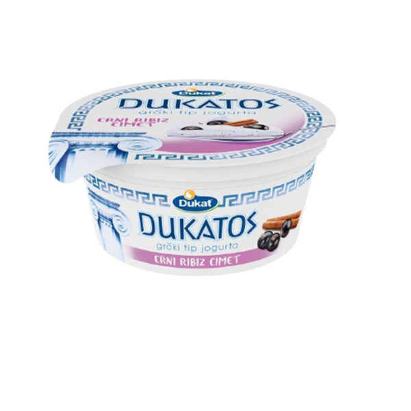 Dukatos  grčki jogurt, crni ribiz-cimet 150g, Dukat