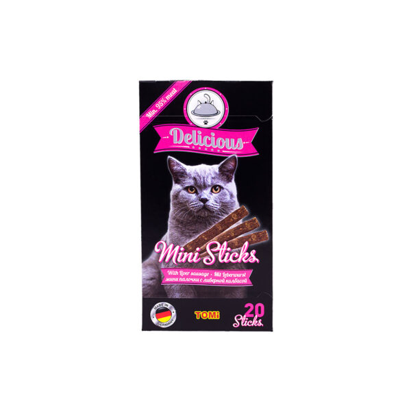 Tomi Delicious, mini štapići za mačke s jetrenom kobasicom 20x2g