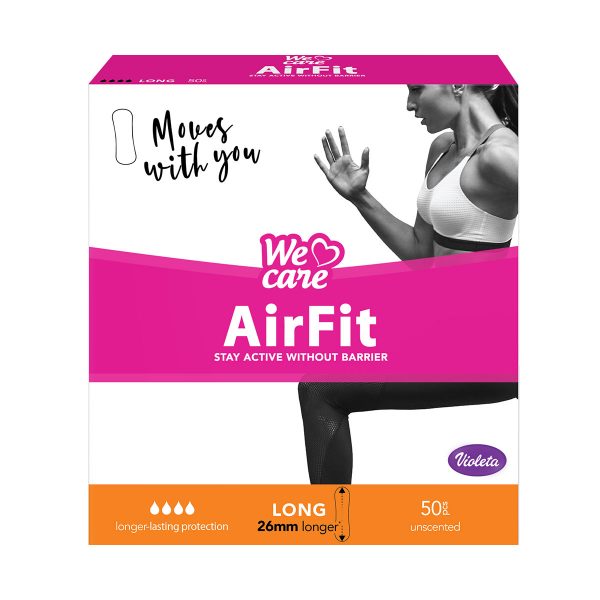 We Care Air Fit dnevni higijenski ulošci long 50/1, Violeta