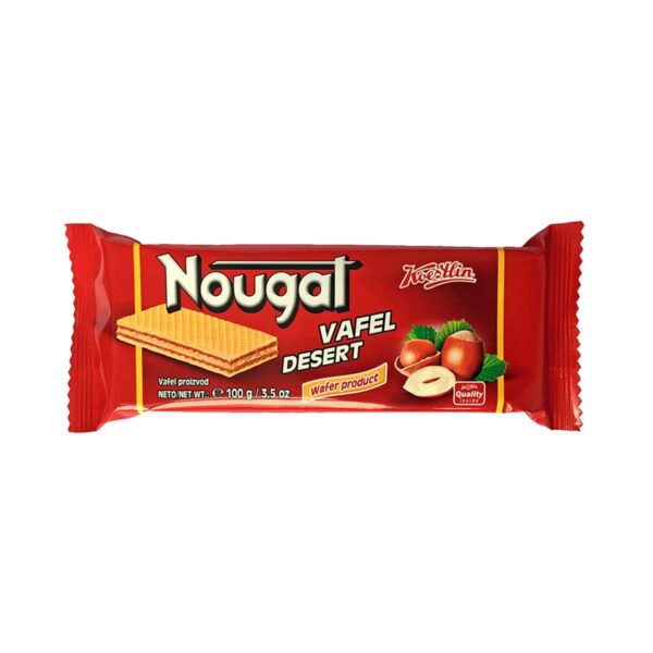 Nougat Vafel desert 100g, Koestlin