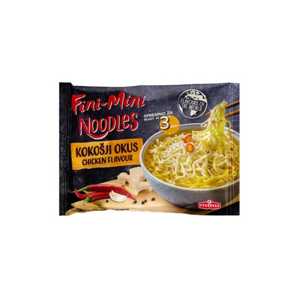 Fini-Mini Noodles kokošji okus 75g Podravka
