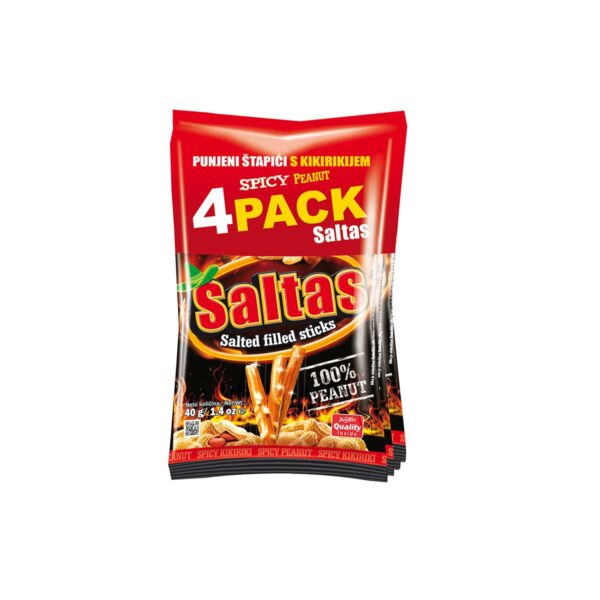 Saltas Spicy peanut 4pack 160g, Kandit