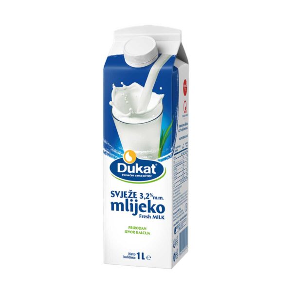 Svježe mlijeko 3,2% m.m. 1L, Dukat