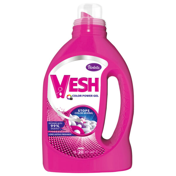 Vesh Deterdžent color power gel 1L=20 pranja, Violeta