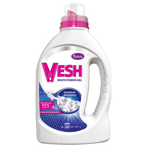 Vesh Deterdžent white power gel 1L=20 pranja, Violeta
