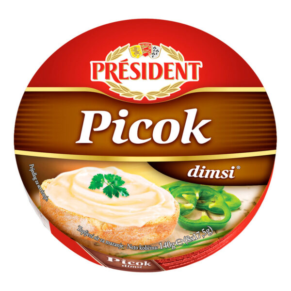 Président Picok topljeni sir, okus dimsi, 140 g Dukat