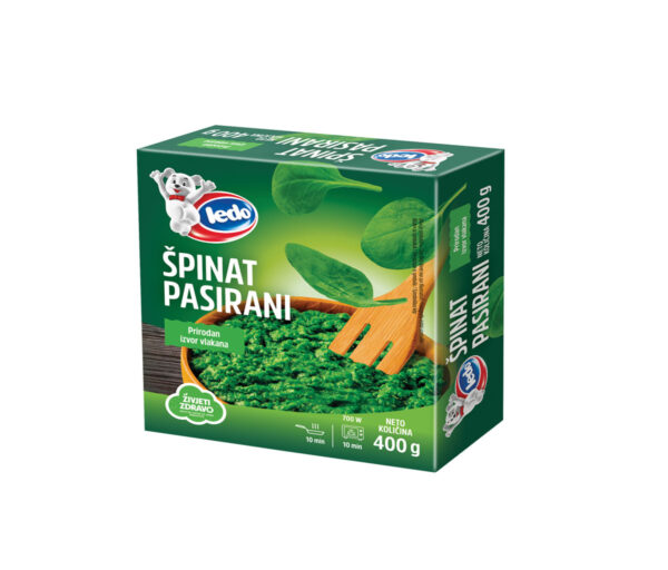 Špinat pasirani 400 g, Ledo