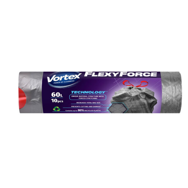 Vortex fleksibilna čelična vreća sa vezicama 60 litara 10 kom